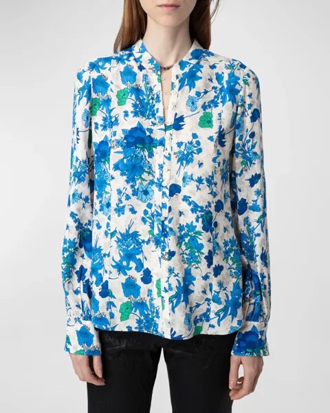 Блузка из крепа Garden Flowers Twina Zadig & Voltaire, цвет Ecru