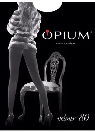 Колготки Opium Velour 80 den, размер 5-XL, grafite (серый)