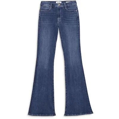 Женские синие расклешенные джинсы Frame с высокой посадкой 24 BHFO 8090