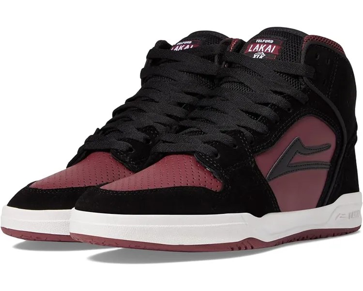 Кроссовки Lakai Telford, цвет Black/Burgundy Suede