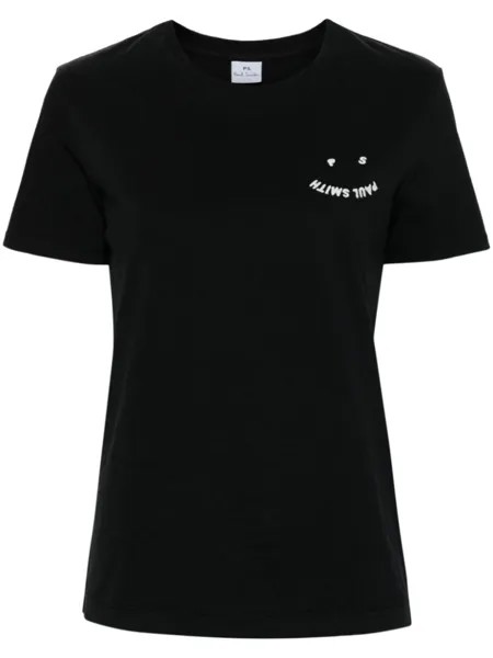 PS Paul Smith футболка Happy из органического хлопка, черный