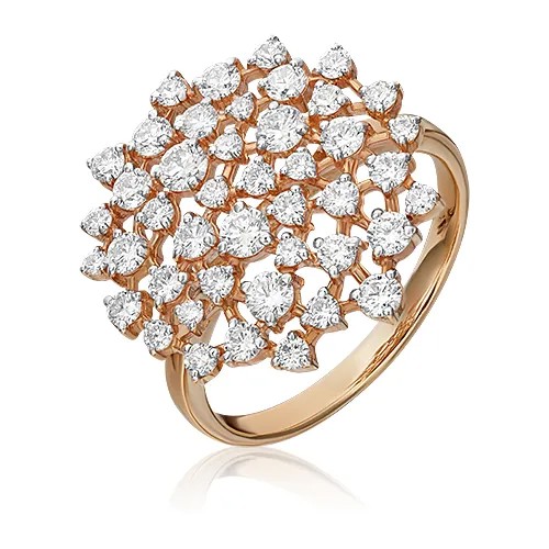 PLATINA jewelry Золотое кольцо с бриллиантами 01-1161-00-101-1110-30, размер 17,5