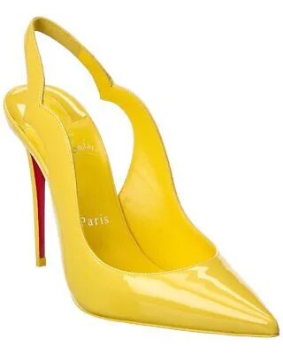 Christian Louboutin Hot Chick Sling 100 Женские лакированные туфли-лодочки с ремешком на пятке