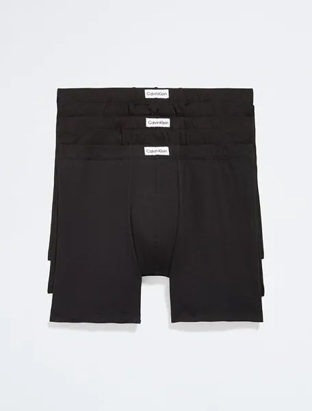 Calvin Klein Мужские современные хлопковые эластичные шорты с низкой посадкой, черный размер XL, 3 шт.
