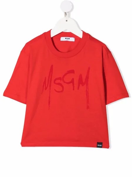 MSGM Kids футболка с логотипом
