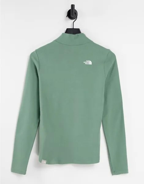 Лонгслив цвета хаки The North Face Heritage Label Polar-Зеленый цвет