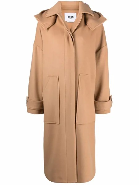 MSGM single-breasted button-front long coat