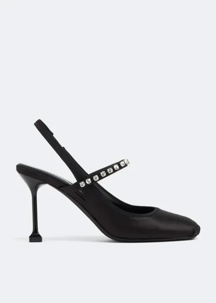 Туфли Miu Miu Satin Slingback, черный