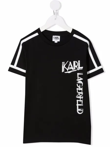 Karl Lagerfeld Kids футболка из органического хлопка с логотипом