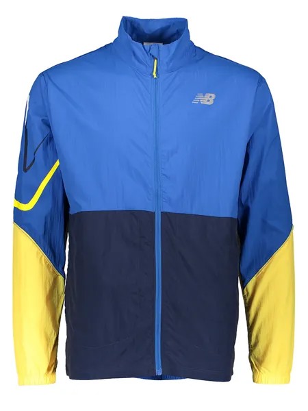 Спортивная куртка New Balance, цвет Blau/Gelb/Dunkelblau