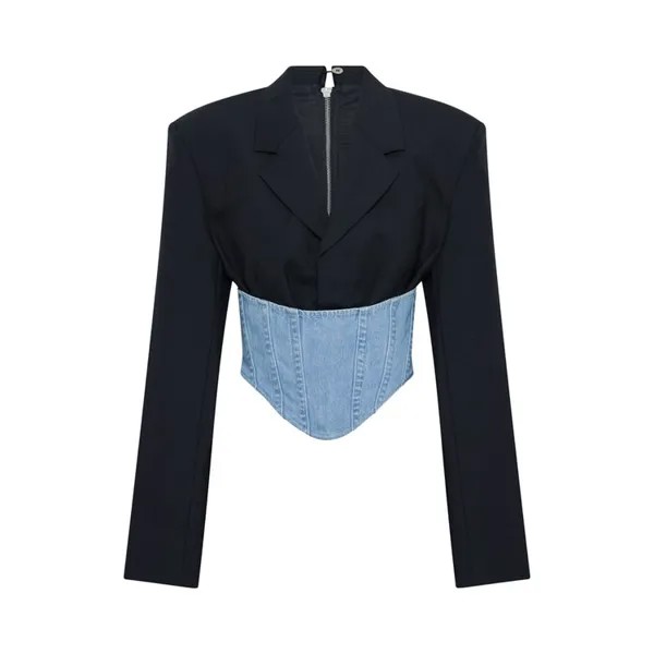 Блейзер Dion Lee Float Corset Blazer, черный