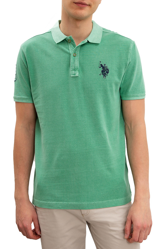 Футболка-поло мужская U.S. POLO Assn. G081SZ0110TJ01IY9 зеленая XS
