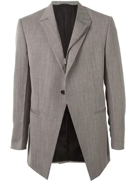 1017 ALYX 9SM полосатый пиджак с косой молнией