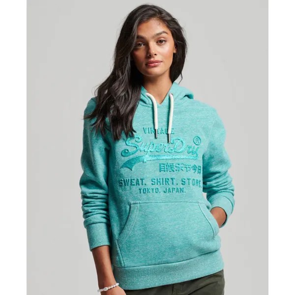 Худи Superdry Vintage Logo Emboss, синий