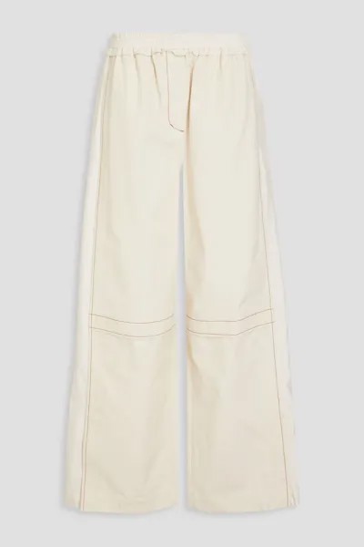Широкие брюки из рипстопа и хлопкового полотна 3.1 Phillip Lim, крем