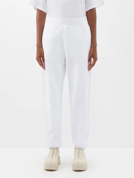 Спортивные брюки из хлопкового джерси с вышитым логотипом Moncler, белый