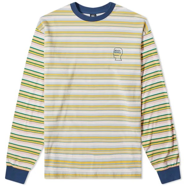 Футболка Brain Dead Long Sleeve Nineties Block Stripe Tee
