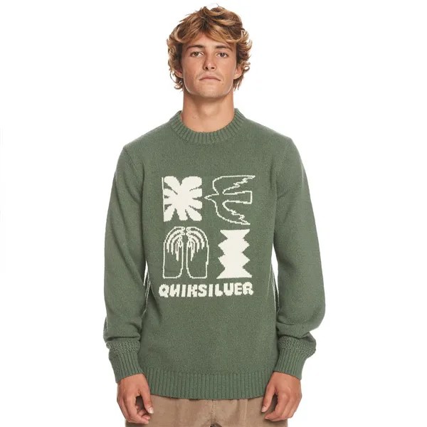 Свитер Quiksilver Dowally Crew Neck, зеленый