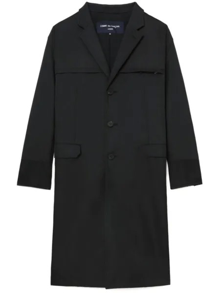 Comme des Garçons Homme однобортное пальто с заостренными лацканами, черный
