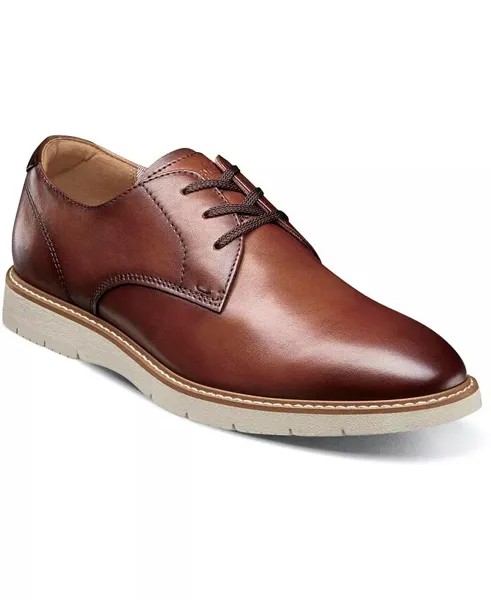 Мужские модельные туфли-оксфорды с простым носком Vibe на шнуровке Florsheim, коричневый