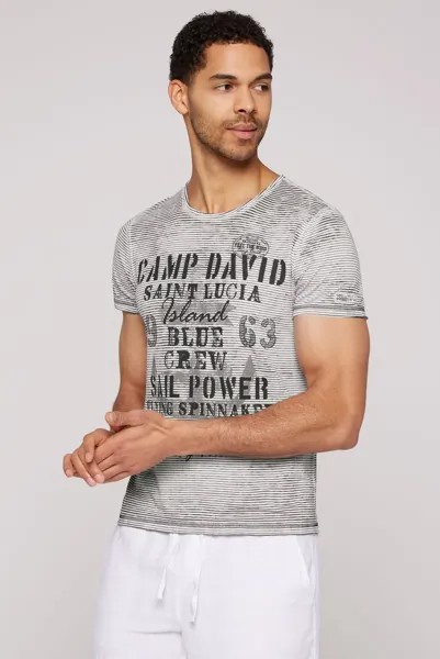 Рубашка CAMP DAVID с круглым вырезом, хлопок, белый