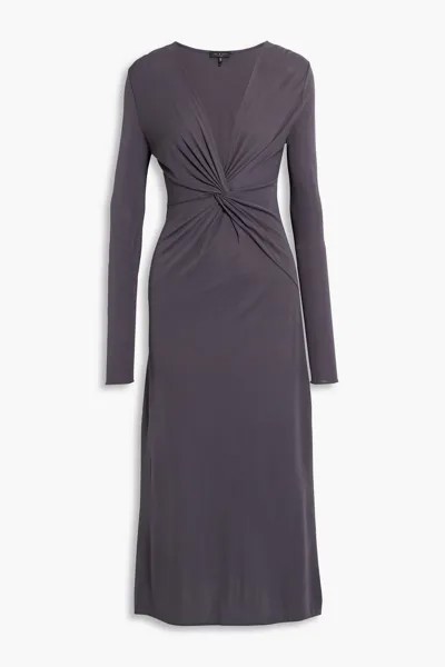 Платье миди Jules из перекрученного джерси RAG & BONE, серый