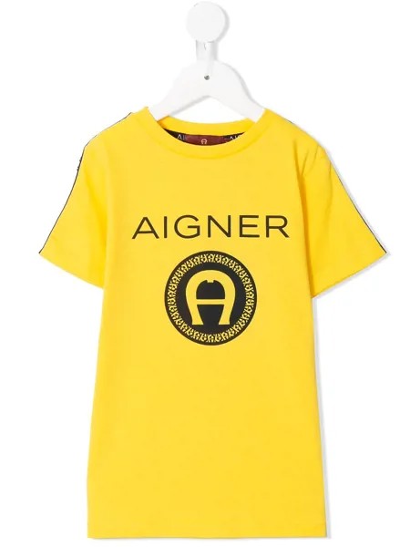 Aigner Kids футболка с логотипом