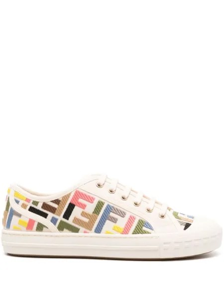 FENDI кеды Domino, нейтральный цвет