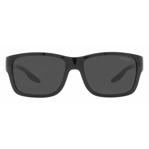 Солнцезащитные очки Prada PS 01WS 1AB06F, черный, серый