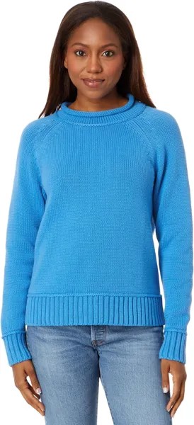 Свитер Signature Original из хлопка с высоким воротником L.L.Bean, цвет Light Ocean