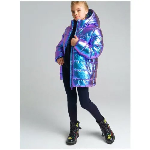 Куртка playToday, размер 134, фиолетовый