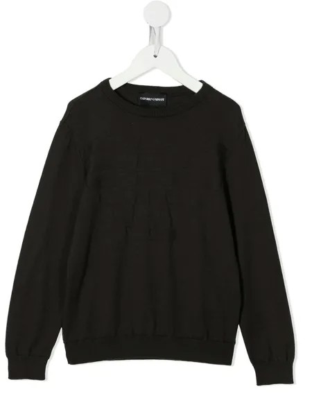 Emporio Armani Kids джемпер с вышитым логотипом