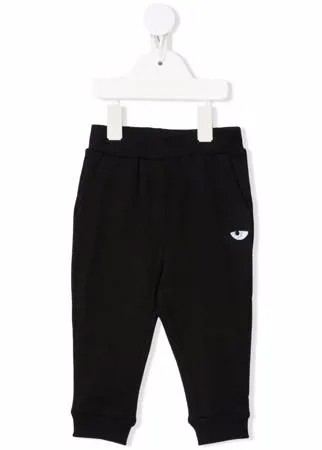 Chiara Ferragni Kids спортивные брюки с вышитым логотипом