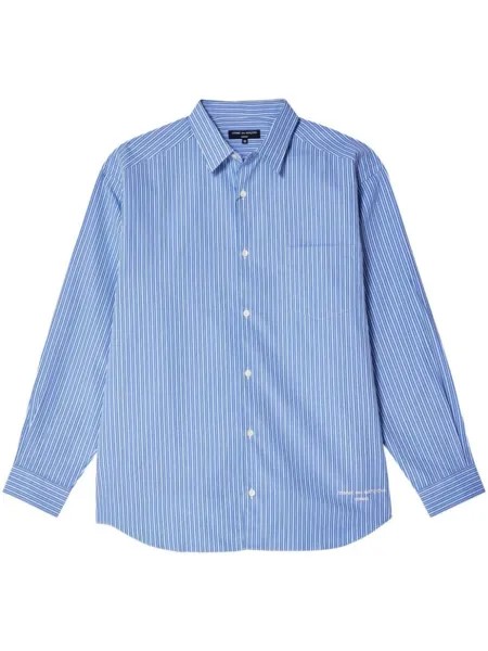 Comme des Garçons Homme полосатая рубашка с логотипом, синий
