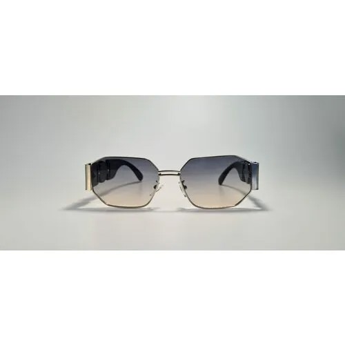 Солнцезащитные очки Noname, серебряный, серый