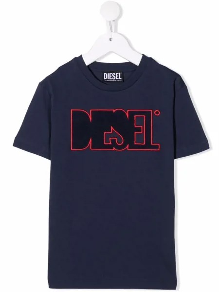 Diesel Kids футболка с вышитым логотипом