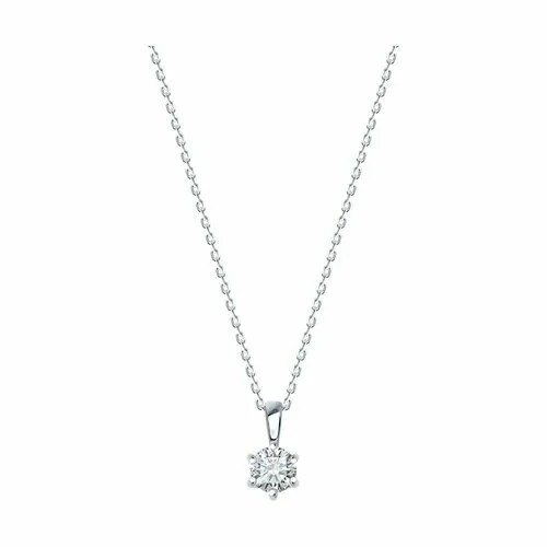 Колье Diamant, белое золото, 585 проба, бриллиант, длина 42 см.