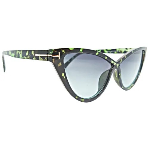 Солнцезащитные очки Marcello, бабочка, оправа: пластик, для женщин, зеленый