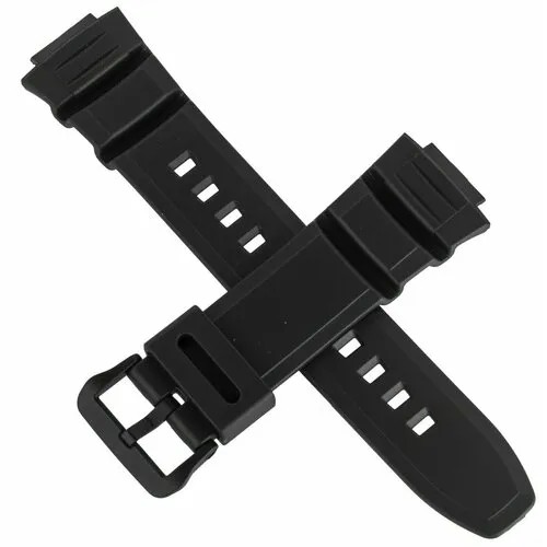 Ремень чёрный матовый пластик Casio MCW-100H-1A
