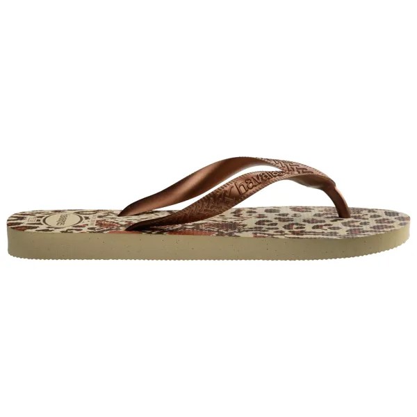 Сандалии Havaianas Women's Top Animals, цвет Sand Grey/Metallic Copper