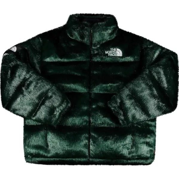 Куртка Supreme x The North Face Faux Fur Nuptse, зеленый