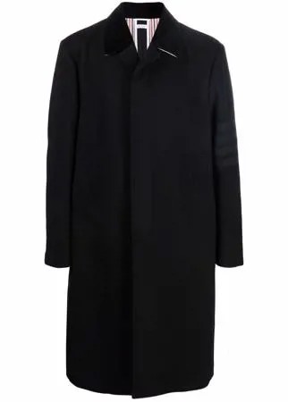 Thom Browne однобортное пальто с полосками 4-Bar