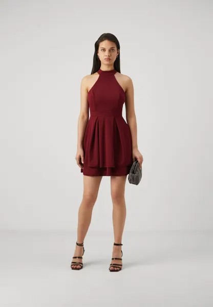 Коктейльное платье / Вечернее платье Cheryl Halter Neck Skater Dress WAL G, вино