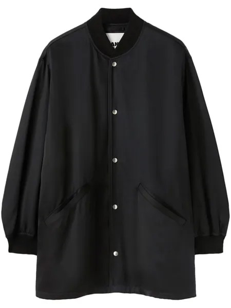 Jil Sander бомбер с длинными рукавами, черный