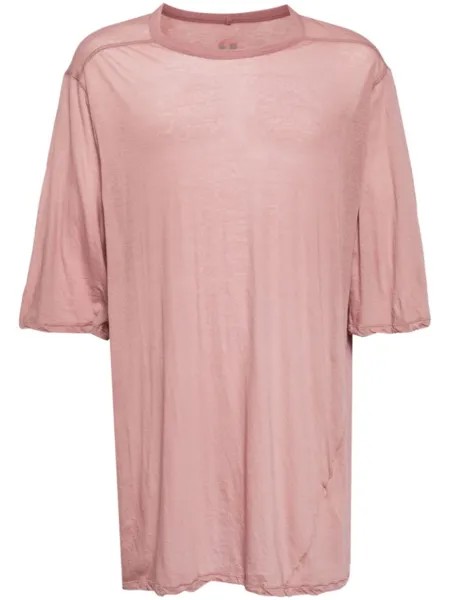 Rick Owens Tommy raw-cut cotton T-shirt, розовый