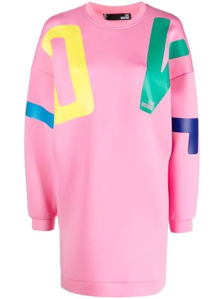 Love Moschino платье-свитер с логотипом
