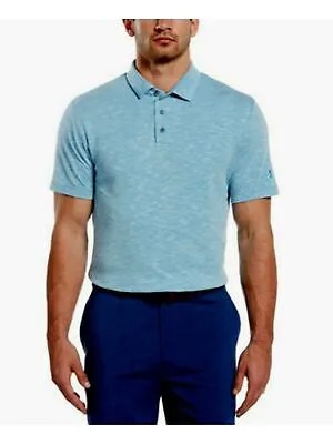 HYBRID APPAREL Мужская светло-синяя влагоотводящая рубашка-поло с короткими рукавами и узором LT