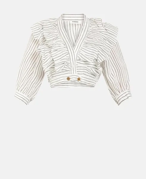 Рубашка блузка Sandro, цвет Wool White