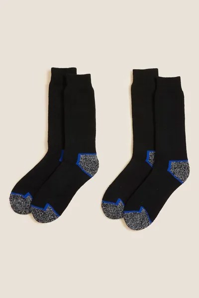 Длинные носки Freshfeet — 2 пары Marks & Spencer, черный