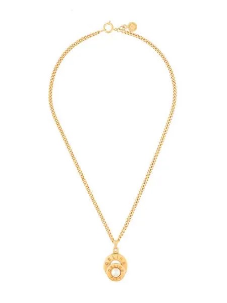 Céline Pre-Owned колье pre-owned с подвеской-логотипом